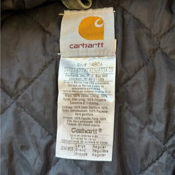 Carhartt Moss Green Jacket with Thermal Lining - Vintage - Picture 4 of 7